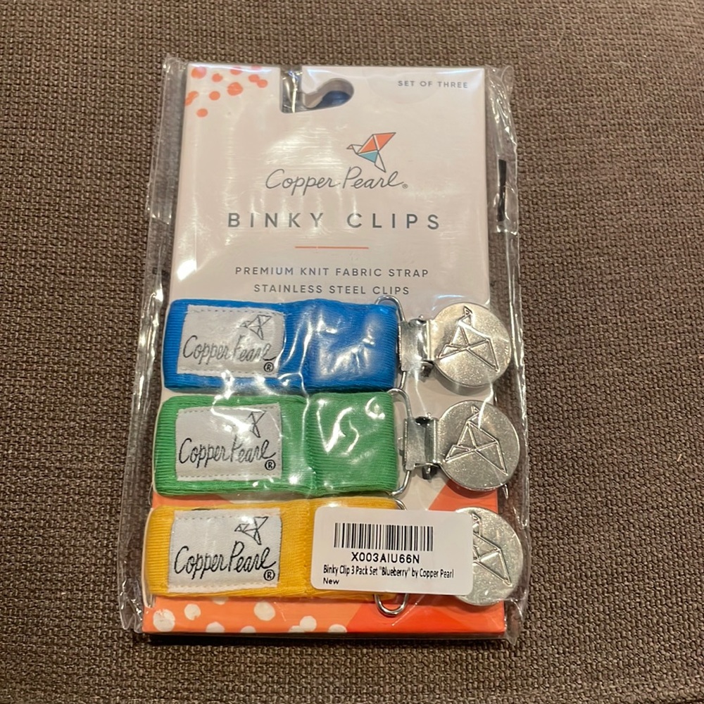 Copper Pearl Binky Clips